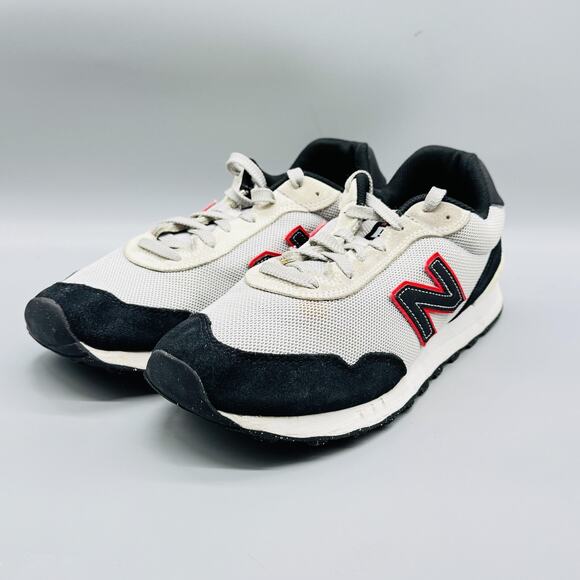 New Balance Shoes Men 10 White Black Red 515 Retro Mesh Running Athletic Sneaker - Picture 4 of 12